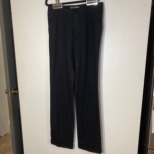 balenciaga straight leg high rise wool trousers